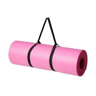 Amazon Basics 1/2 Inch Extra Thick Exercise Yoga Mat with Carrying Strap, Cushioned Support, for Fitness and Gym Workouts