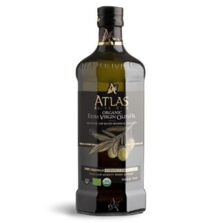 Atlas 750 mL Organic Cold Press Extra Virgin Olive Oil in Glass Bottle, Polyphenol Rich from Morocco | Newly Harvested Unprocessed from One Single Family Farm | Moroccan EVOO...