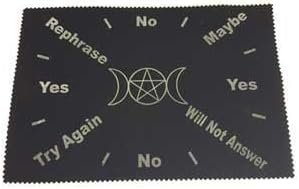 AzureGreen 8"x12" Triple Moon Pentagram Pendulum mat