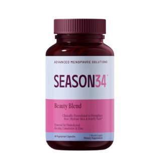 Beauty Blend | 60 Capsules, 1 Month Supply | Advanced Menopause Support for Hair Strength, Skin Hydration & Nail Health | Doctor-Formulated with Hydrolyzed Keratin, Ceramides &...