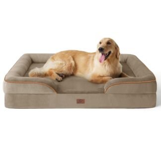 Bedsure XL Plus Orthopedic Dog Bed for Extra Large Dogs - Washable XLarge Dog Cat Bed Waterproof, Comfort Dogs Couch Sofa with Washable Removable Cover, Pet Bed with Nonskid...