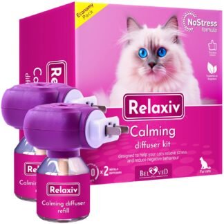 Beloved Pets Cat Calming Diffuser & Pet Anti Anxiety Products - Feline Calm Pheromones Plug in & Cats Stress Relief Comfort Helps with Pee, New Zone, Aggression (2 Pack (2...