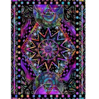 Blacklight Sun and Moon Tapestry Glow in The Dark Neon Hippie Bohemian Tapestries for Bedroom Aesthetic UV Reactive Purple Celestial Tie Dye Tapestry Wall Hanging for Living...
