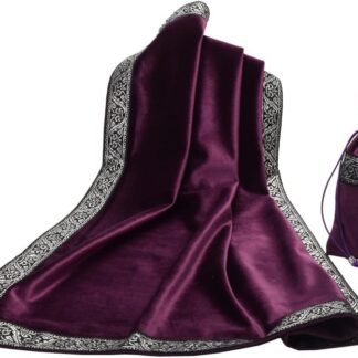 BLESSUME Witch Altar Tarot Table Cloth for Reading Divination Square Cloth Pouch Purple