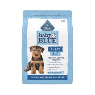 Blue Buffalo Baby Blue Natural Dry Food for Puppies, Healthy Growth Formula with DHA, Savory Chicken Recipe, 11-lb Bag