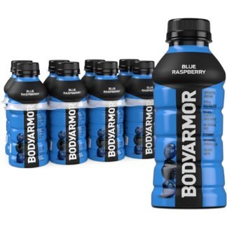 BODYARMOR Sports Drink Sports Beverage, Blue Raspberry, Natural Flavors With Vitamins, Potassium-Packed Electrolytes, No Preservatives, Perfect For Athletes, 12 ounce (Pack of 8)