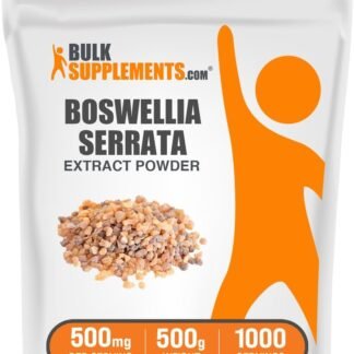 BulkSupplements.com Boswellia Serrata Extract Powder - Boswellia Supplement, from Frankincense Resin - Vegan & Gluten Free, 500mg per Serving, 500g (1.1 lbs) (Pack of 1)