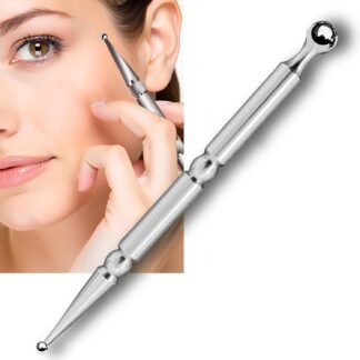 BYYDDIY Stainless Steel Dual Head Facial Reflexology Tools,Ear Massage Tool,Body Point Probe Pen &Trigger Point Massager Tool for Deep Tissue (P-S)