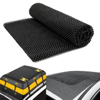 Car Roof Anti-slip Mat, Roof Rack Cargo Anti-scratch Protective Mat, Foldable and Cuttable Multi-functional Trunk Anti-skid Mat, Portable Accessories, for Most Cars Trucks (Black)