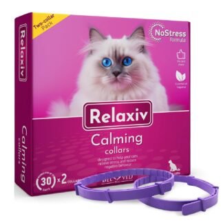 Cat Calming Collar & Pet Anti Anxiety Products - Feline Calm Pheromones Collars & Cats Stress Relief - Relaxivet Comfort Helps with Pee, New Zone, Aggression, Fighting with Dogs...