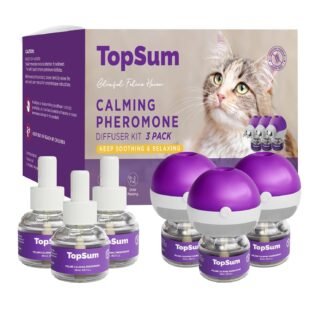 Cat Pheromones Calming Diffuser: Premium Pheromone Diffuser for Cats - Cat Pheromones Diffuser - Cat Calming Diffuser - Cat Calming Pheromone Diffuser, 3 Pack (Purple)