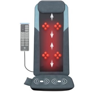 COMFIER Shiatsu Back Massager with Heat,Long Track Dual 3D Rollers,Foldable Chair Massager for Full Back Pain Relief Deep Tissue,Seat Massage Pad,Gifts for Mom/Dad