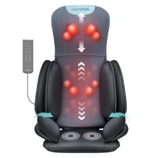 COMFIER Shiatsu Neck & Back Massager with Heat, Full Back Coverage Massage Chair Pad with 4D Kneading & Adjustable Neck Nodes, Waist & Hip Compression, for Home Office Use,...