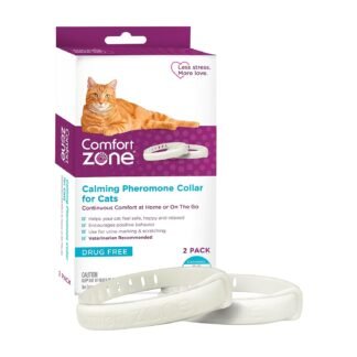 Comfort Zone Cat Calming Collar Savings Pack: 2 30-Day Calming Collars for 60 Days of Calm; Cat Pheromones Help Anxiety, Reduce Stress, Urine Marking, Scratching; Indoor or...