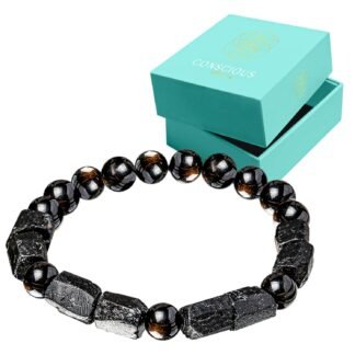 Conscious Items Protection Bracelets for Women & Men, Healing Crystal Bracelet with Natural Stones for Energy Shielding, Grounding, Stress, & Negative Energy Protection