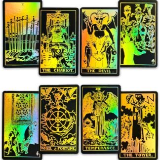 CRAFTERIAN Foil Tarot Cards, 78 Tarot Deck, Original Tarot Cards for Beginners and Experts with Guide Book and Gift Bag, Fortune Telling Game, Divination Tools for All Skill...