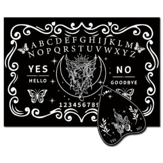 CREATCABIN Butterfly Pendulum Board Dowsing Divination Tool Metaphysical Message Board Moth Wood Spirit Board Kit Wooden Talking Board with Planchette for Witchcraft Altar...