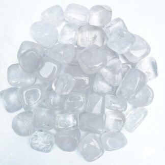 Crocon 1LB Clear Quartz Tumbled Stones and Crystals Bulk 2000+ Carats Natural Crystal Kit for Reiki Healing Crystal Polished, Tumble Stones, Chakra Balancing, Reiki Gift Home...