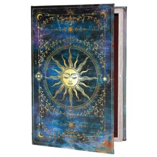 Decorative Vintage Book Shaped Trinket Storage Box Tarot Sun Relievo Box -24A-004，Sun Relief Large Fake Book Boxes