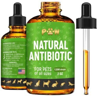 Dog Antibiotics for Infection, Coughs, UTIs, Allergies, Itching | Natural Antibiotics for Cats to Support Skin, Coat, & Digestion | for All Breeds & Ages | 2 oz
