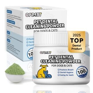Dog Dental Powde - Dog Teeth Cleaning Powder, Reduces Plaque & Bad Breath - Teeth Cleaning Made Easy Eliminate,Dog Dental Powder and Cats Breath Freshener,Tartar Remover for All...