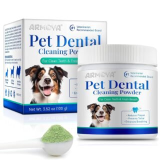 Dog Dental Powder - Teeth Cleaning Powder for Dogs - Dog Dental Care - Plaque & Bad Breath Off P-owder D-og - D-ental Care Supplies for Small - Medium - Large Do-gs