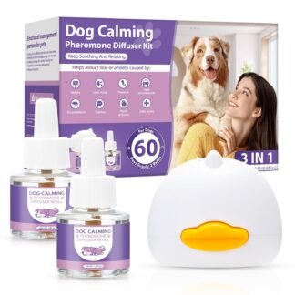Dog Pheromones Calming Diffuser 3 in 1 Advanced Kit Appeasing Pheromone Diffuser to Calm Pet (1 Plug in+2x48ml Refill) for Anxiety Relieve Relief Reduce Aggression Fighting...
