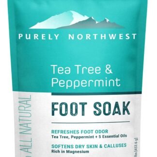 Epsom Salt Tea Tree Foot Soak-Toenail Repair, Softens Thick Calluses & Corns, Stubborn Foot Odor, Athletes Foot Burning & Itching, Damaged Discolored Nails: Purely Northwest USA...