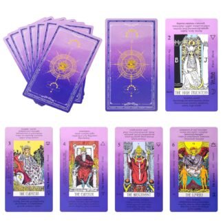 Erbacan Tarot Cards for Beginners with Classic Lined Pouch Carry Bag -Tarrot Cards with Meanings on Them, Learing Tarot Deck with Guide Book for Beginner or Expert