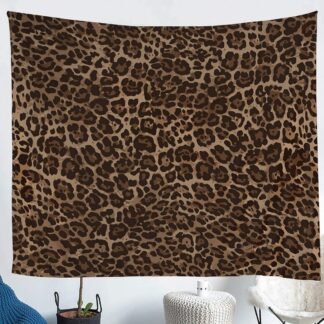 Erosebridal Leopard Print Tapestry Cheetah Decor Wall Hanging Geometric Wall Tapestry African Safari Animal Tapestries Modern Abstract Pattern for Kid Boy Men Artwork Large 59x82
