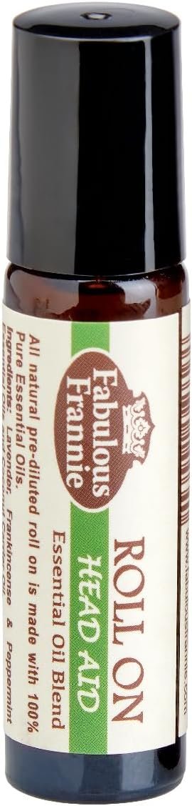 Fabulous Frannie Head Aid Pre-Diluted Essential Oil Blend Roll-On Lavender Peppermint and Frankincense 10 ml - lunas-mystic-emporium.com Fabulous Frannie Head Aid Pre-Diluted Essential Oil Blend Roll-On (Lavender, Peppermint and Frankincense) 10 ml