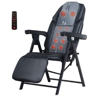 Foldable Electric Massage Chair with Heat FR-M25D Full Body Massage Portable Adjustable Backrest Height Neck Position Suitable for Heights from 59 in to 79 in