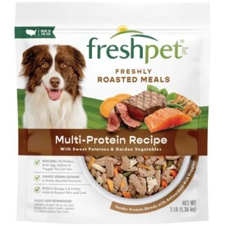 Freshpet Dog Food, Multi-Protein Complete Meal, Chicken, Beef, Egg and Salmon Recipe, 3Lb