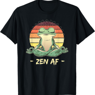 Funny Frog Yoga Meditation Pilates Animal Lover Toad Zen AF T-Shirt