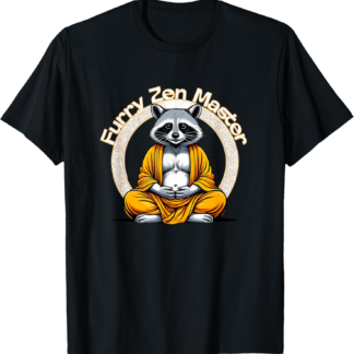 Funny Raccoon Furry Zen Master Buddha Meditation T-Shirt