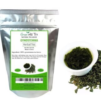 Green Hill Tea Jiaogulan Loose Leaf Tea - Caffeine-Free Ginseng Variety - Pure Gynostemma Herbal Tea – Non GMO 3 OZ packed in foil ziplock bag