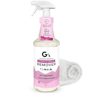 G's Cleaning Biodegradable Stain & Odor Remover Spray – 32 oz Pet Urine Enzyme Cleaner – Pet Odor Eliminator for Home – Cat & Dog Pee Carpet Cleaner – Stain Remover for Rug,...