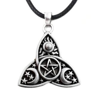 HAQUIL Triquetra Necklace, Celtic Knot Triquetra Pendant, Celtic Jewelry Gift for Men and Women