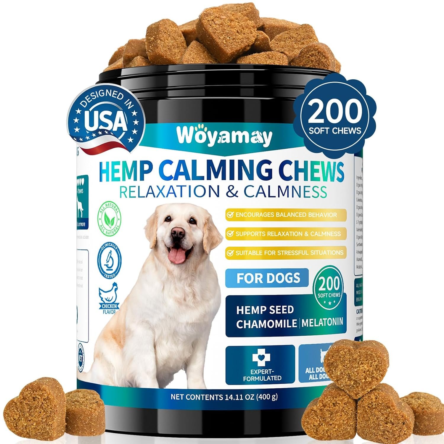 Hemp Calming Chews for Dogs 200 Treats Dog Calming Chews for Anxiety Stress Relief Anxiety Relief Treats for Dogs with Hemp Oil Melatonin Dog Calm Treats for - lunas-mystic-emporium.com Hemp Calming Chews for Dogs, 200 Treats Dog Calming Chews for Anxiety & Stress Relief, Anxiety Relief Treats for Dogs with Hemp Oil, Melatonin Dog Calm Treats for...