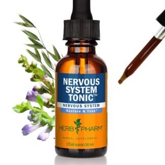 Herb Pharm Nervous System Tonic Liquid Herbal Formula to Strengthen and Calm the Nervous System - 1 Ounce (FASKULL01)