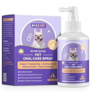 HICC PET Dog Dental Care Spray, Breath Freshener & Teeth Cleaning Spray, Dog Gingivitis Treatment, Prevent Bad Breath & Infections, Relieve Gum Redness, Reduce Plaque & Tartar,...