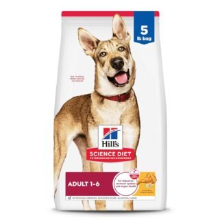 Hill's Science Diet Adult 1-6, Adult 1-6 Premium Nutrition, Dry Dog Food, Chicken & Barley, 5 lb Bag