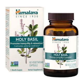 Himalaya Holy Basil - Herbal Adrenal Support for Stress Relief, Relaxation, Energy Support and Occasional Sleeplessness - Vegan, Non-GMO, Gluten Free, 720 mg, 60 Capsules