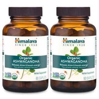 Himalaya Organic Ashwagandha Root, 120 Day Supply - Herbal Adrenal Support Supplements for Stress Relief and Energy Support - USDA Organic, Non-GMO, Vegan, Gluten Free, 60...