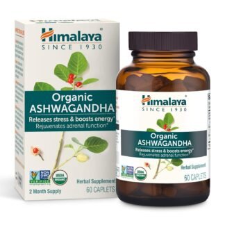 Himalaya Organic Ashwagandha Root, 60 Day Supply - Herbal Adrenal Support Supplements for Stress Relief and Energy Support - USDA Organic, Non-GMO, Vegan, Gluten Free, No...