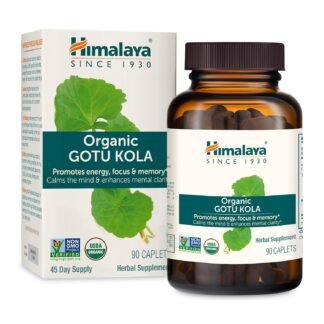 Himalaya Organic Gotu Kola, 45 Day Supply - Herbal Nootropic Supplement with Adaptogens for Energy, Focus, Memory, and Calming Relaxation - Vegan, Non-GMO, Gluten Free, 650 mg,...