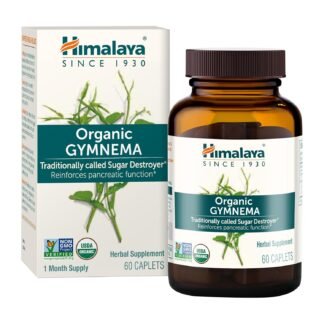 Himalaya Organic Gymnema Sylvestre – Herbal Glucose Metabolism Support - USDA Organic, Non-GMO, Vegan, Gluten Free, Additive Free, 700 mg, 60 Caplets