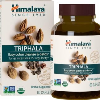 Himalaya Organic Triphala, 2 Month Supply, for Colon Cleanse, Detox & Occasional Constipation, USDA Certified Organic, Non-GMO, Gluten-Free, Extract & Powder Herbal Supplement,...