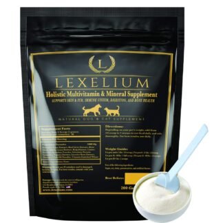 Holistic Multivitamin Supplement for Dogs and Cats - Complete 12-in-1 Plant-Based Vitamins & Minerals for Skin, Coat, Digestion, Bones, and Immunity - Omega-3 Fish Oil, Vitamin...