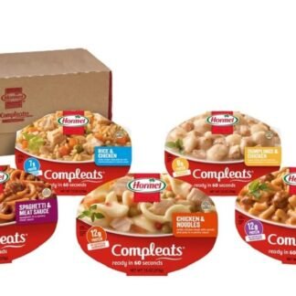 HORMEL COMPLEATS Variety Pack (Pack of 5), 7.5 oz Microwave Tray– Pasta, Rice, and Chicken dishes- Microwave Meals, Prepared Foods